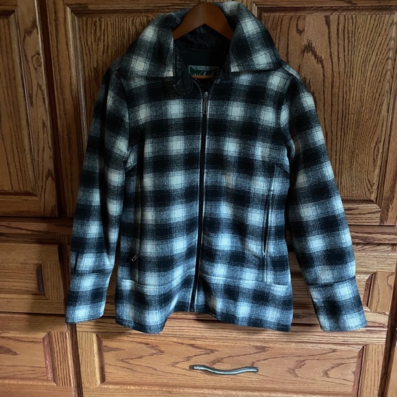 Coats | Womens Woolrich Plaid Wool Coat 